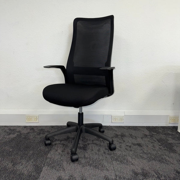 High Back Black Mesh Office Chair with Lumbar