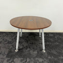 Used Senator Round Walnut Meeting Table