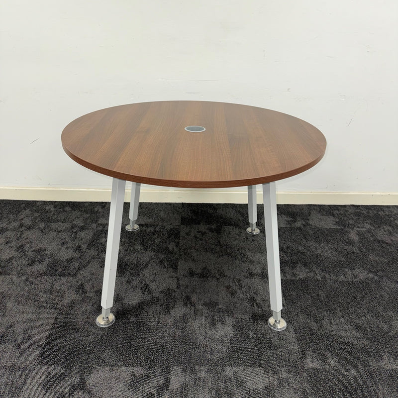 Used Senator Round Walnut Meeting Table