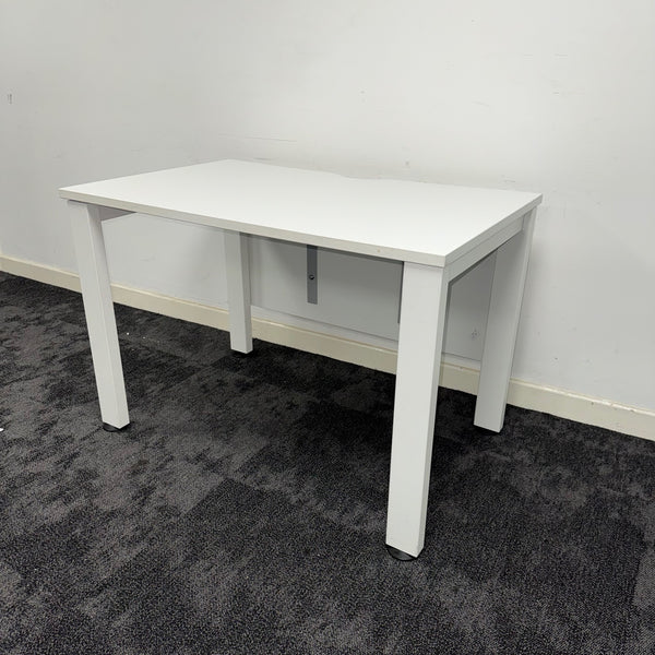 Used Senator White Single Bench Desk