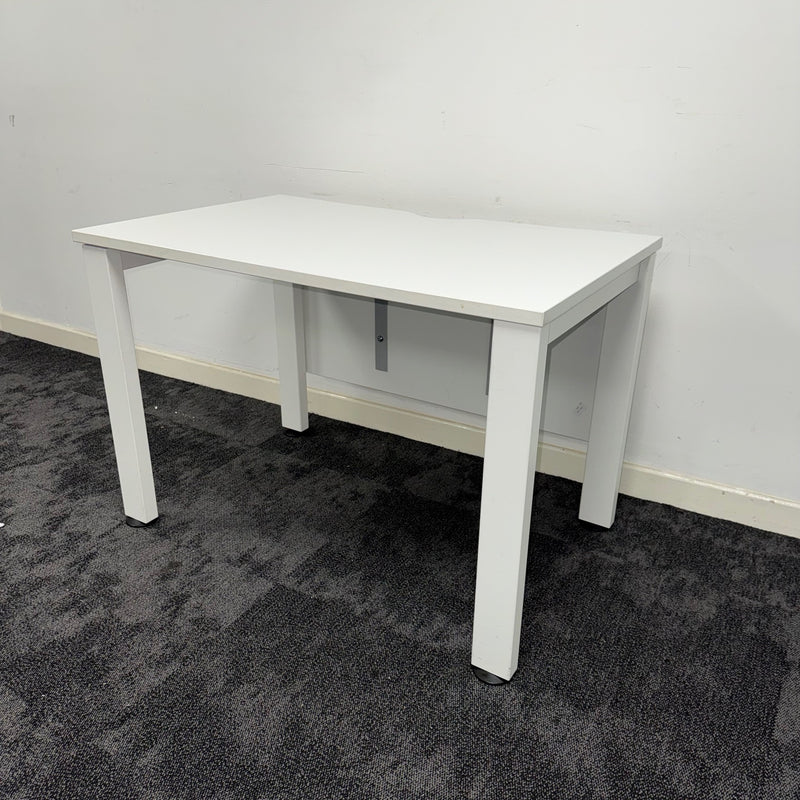 Used Senator White Single Bench Desk