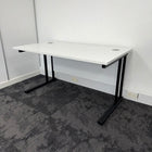 Used Cantilever Single Desk with Modesty Panel