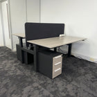 Used Steelcase Migration Electric Sit Stand Bench Bundle