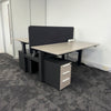 Used Steelcase Migration Electric Sit Stand Bench Bundle