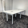 New Cancelled Order White Single Bench Desk 1200x600