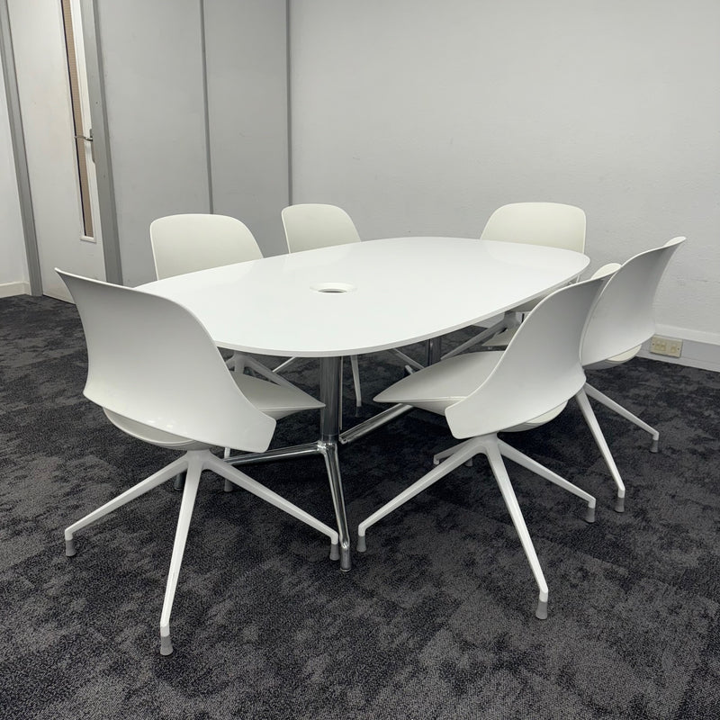 Used Coalesse SW-1 Conference Table with Humanscale Chairs