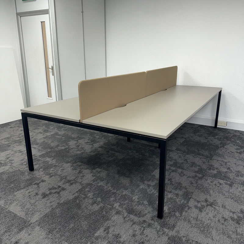 Used Nova Bench Desks with Screens 1400x800 - Banks of 2,4,6,8