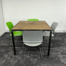 Used Steel Vintage Rustic Canteen Set with 4 Boss Chairs