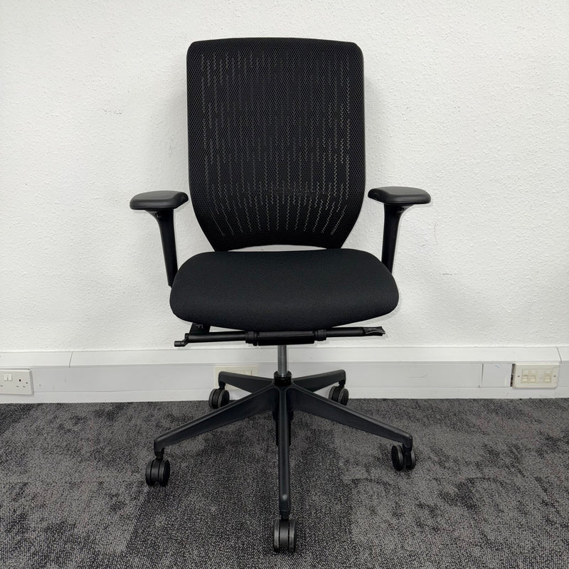 Reupholstered Steelcase Evolve Multi Functional Task Chair