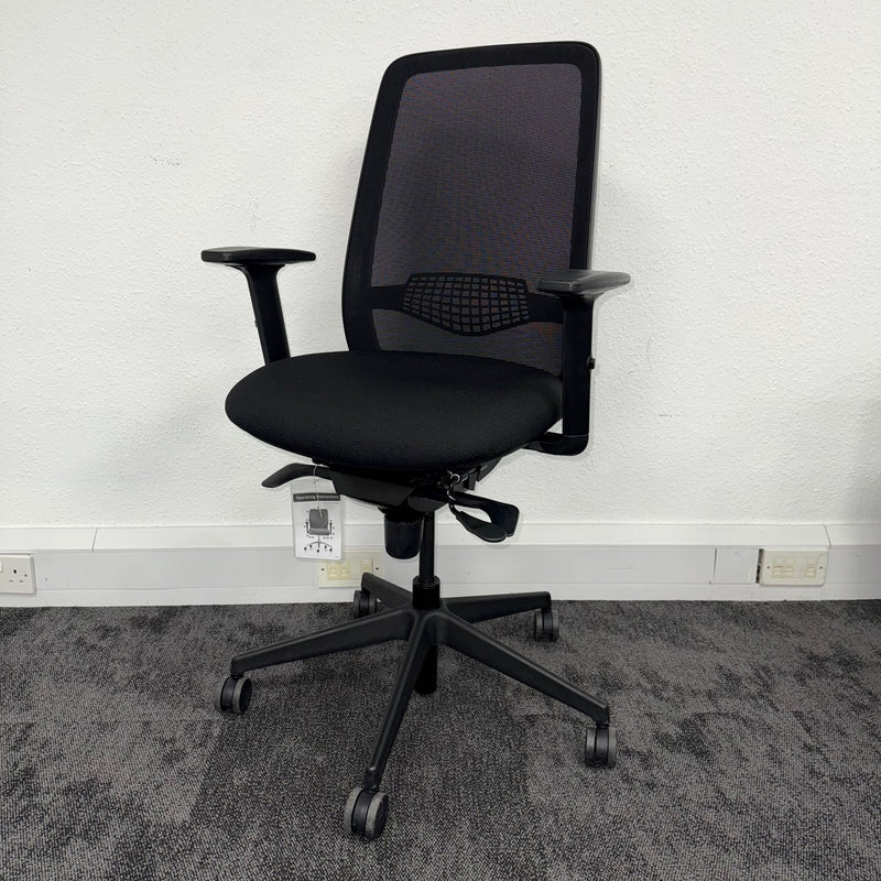 Reupholstered Pledge Eclipse Task Chair with Adjustable Lumbar Support