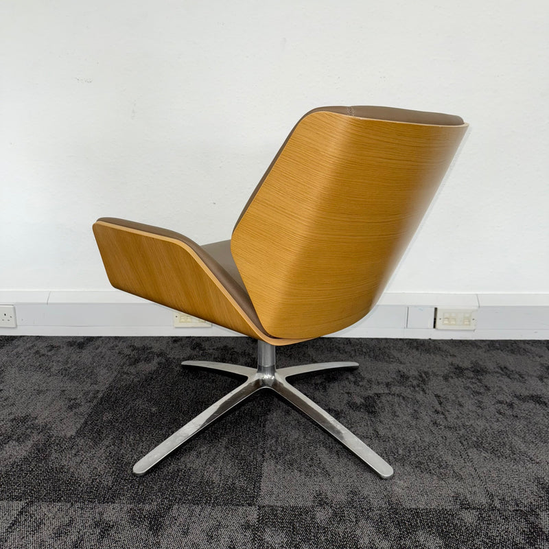 Used Boss Design Kruze Leather Lounge Chair Low Back