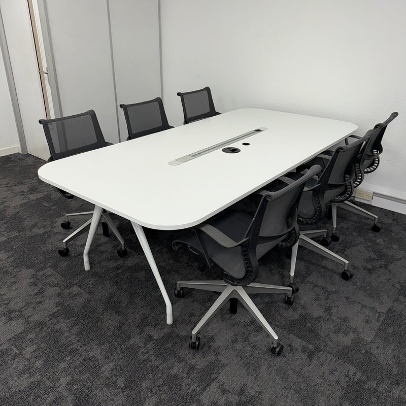 Used Herman Miller Meeting Table with 6 x Herman Miller Setu Chairs