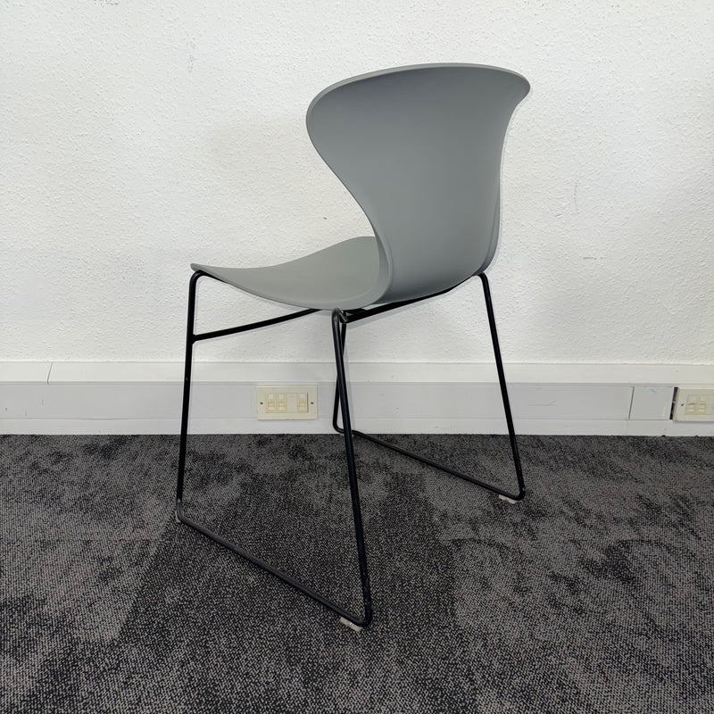 Used Grey Stackable Canteen Chairs