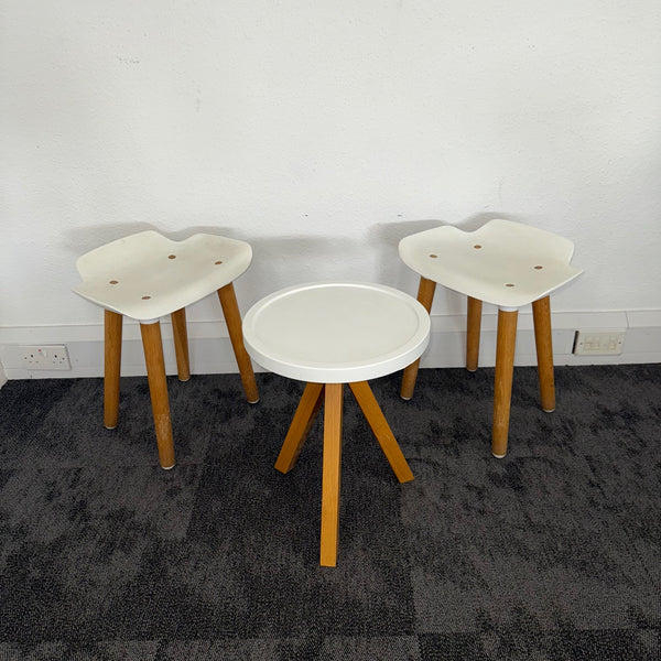 Used Pilot Low Stool Set by Patrick Rampelotto & Fritz Pernkopf with Table