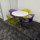 Used Canteen Set with Round Table and 4 Chairs