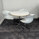 Used Canteen Set with Round Table and 3 Chairs