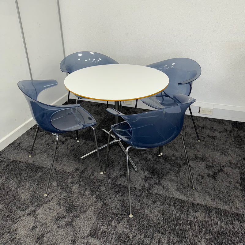 Used Canteen Set with Round Table and 4 Chairs