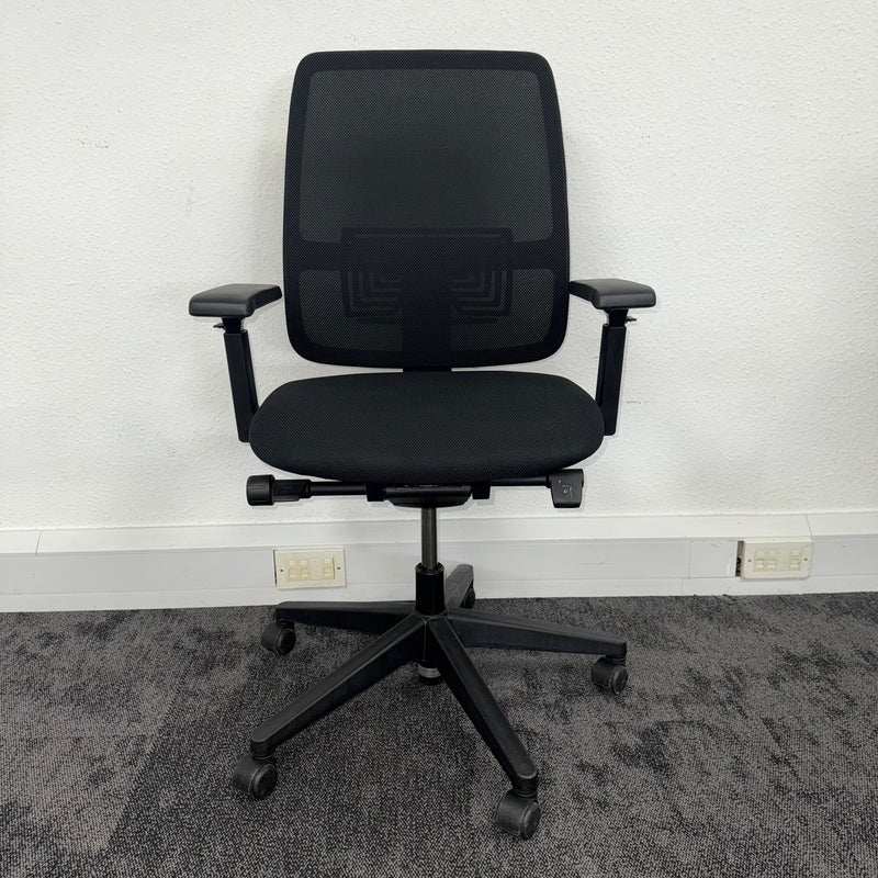 Used Haworth Lively Black Mesh Task Chair with Lumbar