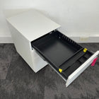 New White Steel 3 Draw Mobile Pedestal