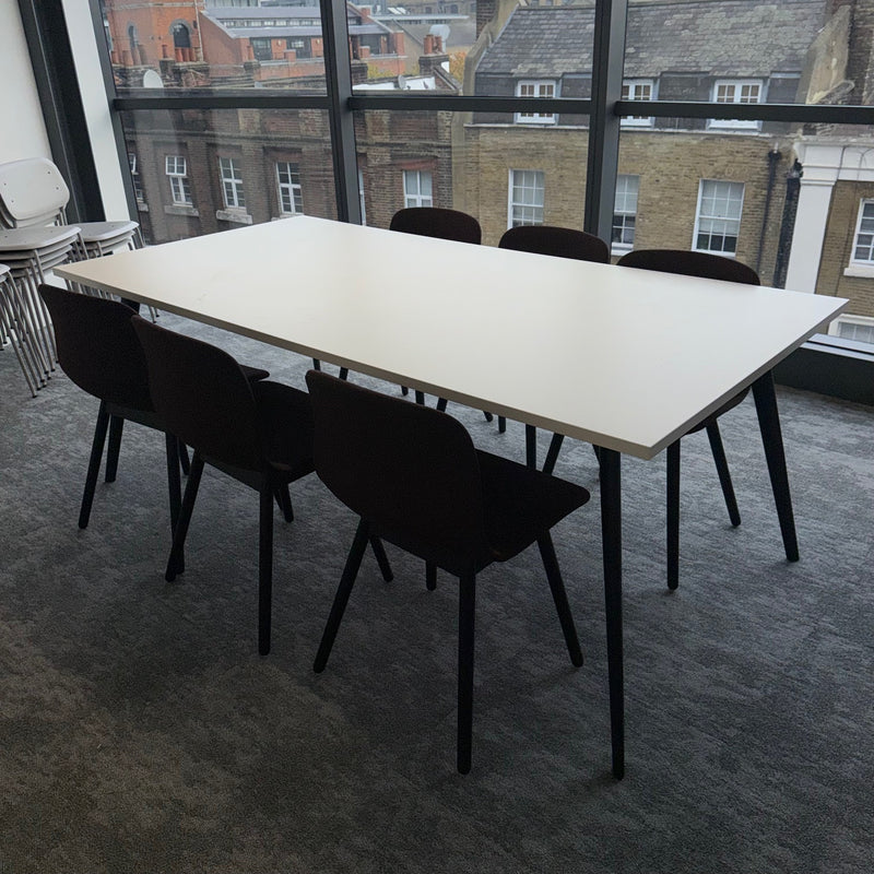 Used HAY Branded Meeting Table Set with 6 Chairs