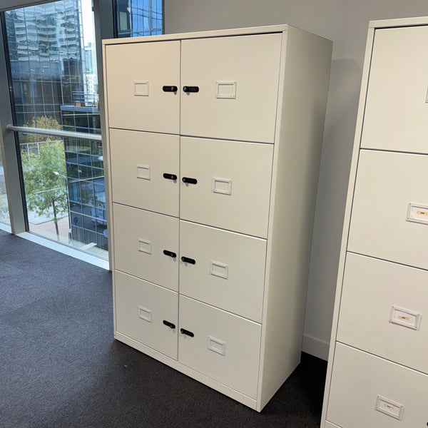 Used Steel 8 Door Locker with Combination Lock and Removable Shelf