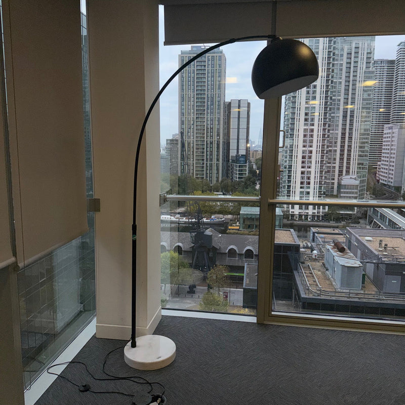 Used Tall Arch Lamp with Marble Base