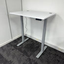 Used Dual Motor White Electric Height Adjustable Desk