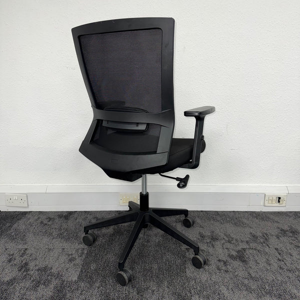 Used Black Mesh Task Chair with Adjustable Lumbar