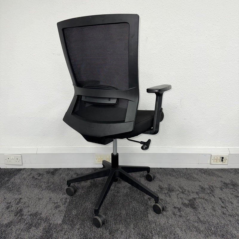 Used Black Mesh Task Chair with Adjustable Lumbar