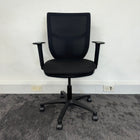 Used Black Mesh Task Chair with Adjustable Arms