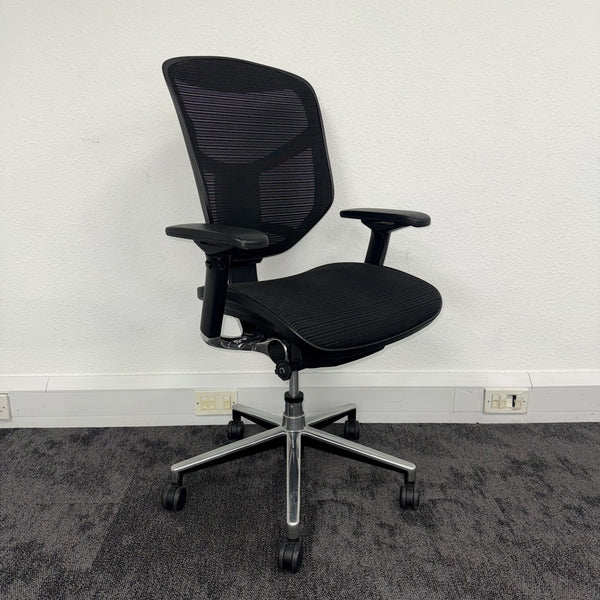 Used Ergohuman Enjoy Black Mesh Chair