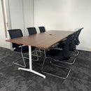Used Senator Walnut Meeting Table with 6 Connecto Meeting Chairs