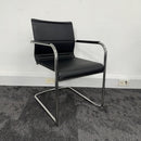 Used ICF Stick Black Leather Meeting Chair