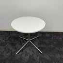 Used White Round Canteen/Meeting Table