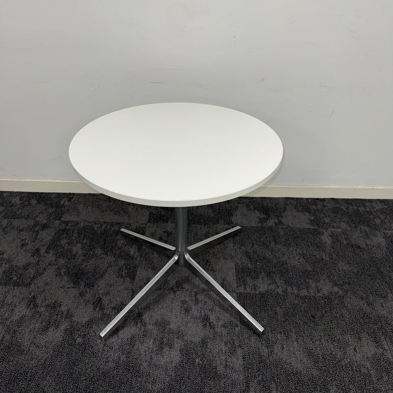 Used White Round Canteen/Meeting Table