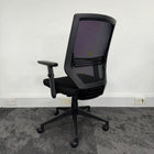 Used Black Mesh Task Chair with Adjustable Lumbar Support