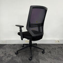 Used Black Mesh Task Chair with Adjustable Lumbar Support