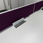 Used Herman Miller White Bench Desk with Screen and Cable Tray