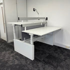 Used Assmann Canvaro Height Adjustable Bench Desk Bundle