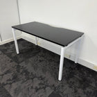 New Black Single Bench Desk - 1400x700