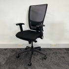 Used Fully Adjustable Mesh Task Chair - Reupholstered in New Fabric