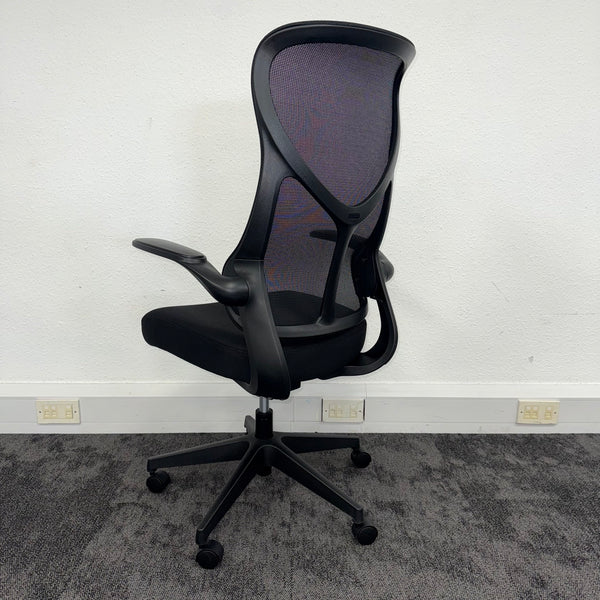 New High Back Mesh Task Chair with Folding Arms
