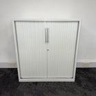 Used White Tambour Cupboard with Lock and Key