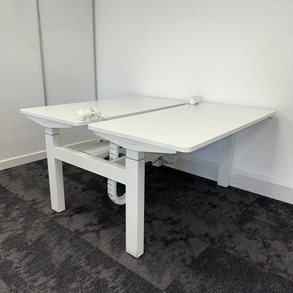 Used Herman Miller Ratio Double Electric Desk with Desktop Power