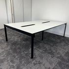 Used White Bench Desk with Cable Tray 1200x800