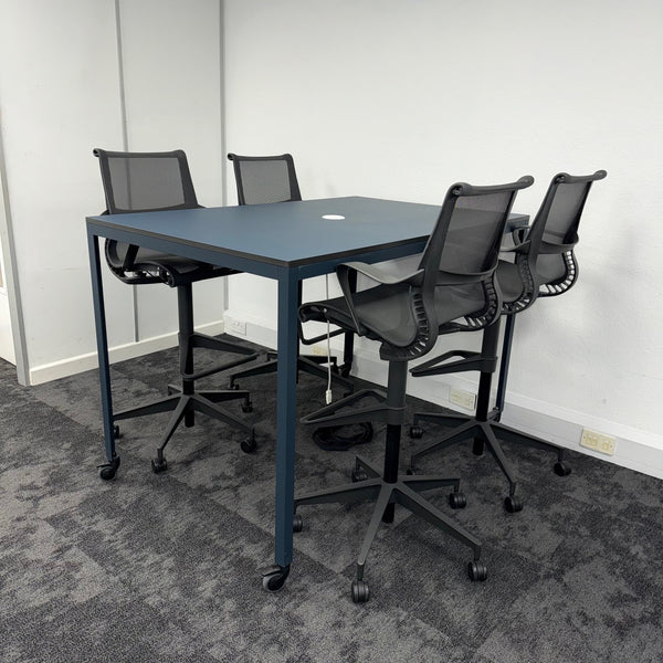 Used Herman Miller and Icons Of Denmark High Table Set with Setu Chairs