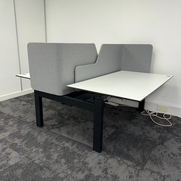 Used Ahrend Balance Double Electric Desk with Screens and Cable Management