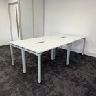 New Cancelled Order White Single Bench Desk 1200x600