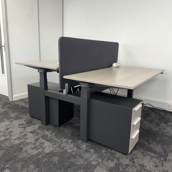 Used Steelcase Migration Electric Sit Stand Bench Bundle