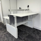 Used Assmann Canvaro Height Adjustable Bench Desk Bundle